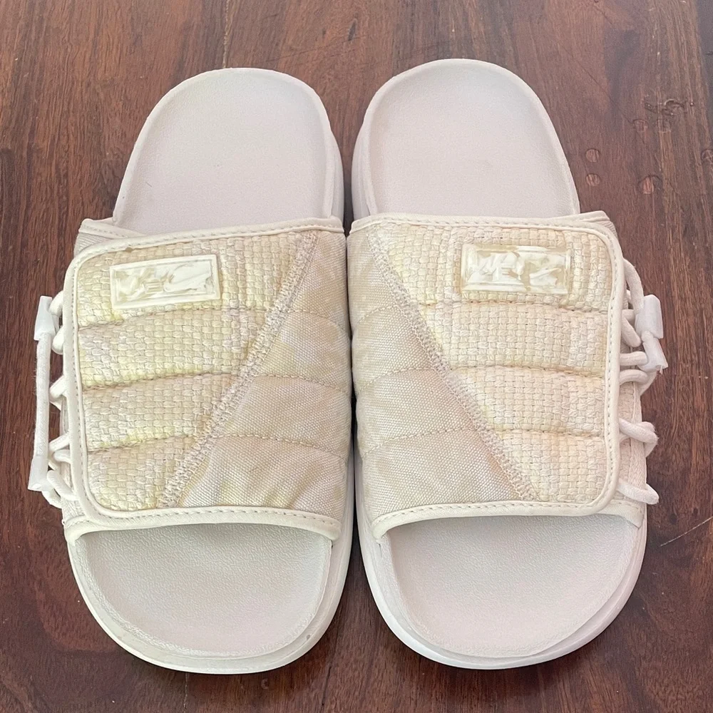 Nike Asuna 2 Transcend Slides Sandals Light Orewood/White Men’s Sz 8 FD6954-100